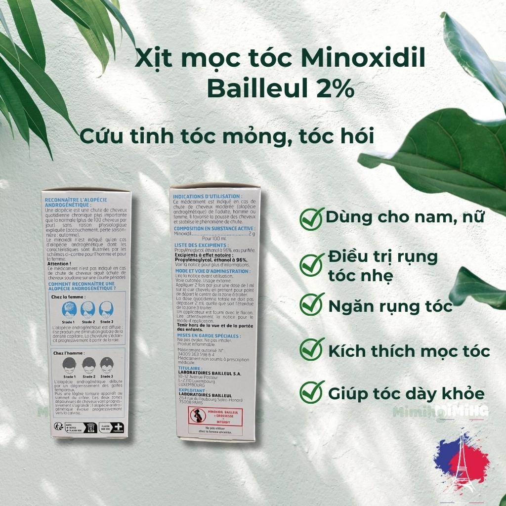 Xịt mọc tóc Minoxidil 2% - 5% nội địa pháp, giúp giảm rụng, kích thích mọc tóc hiệu quả cao_MiMi HG