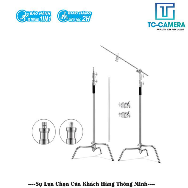Chân đèn C Stand kim loại & boom treo đèn cao cấp