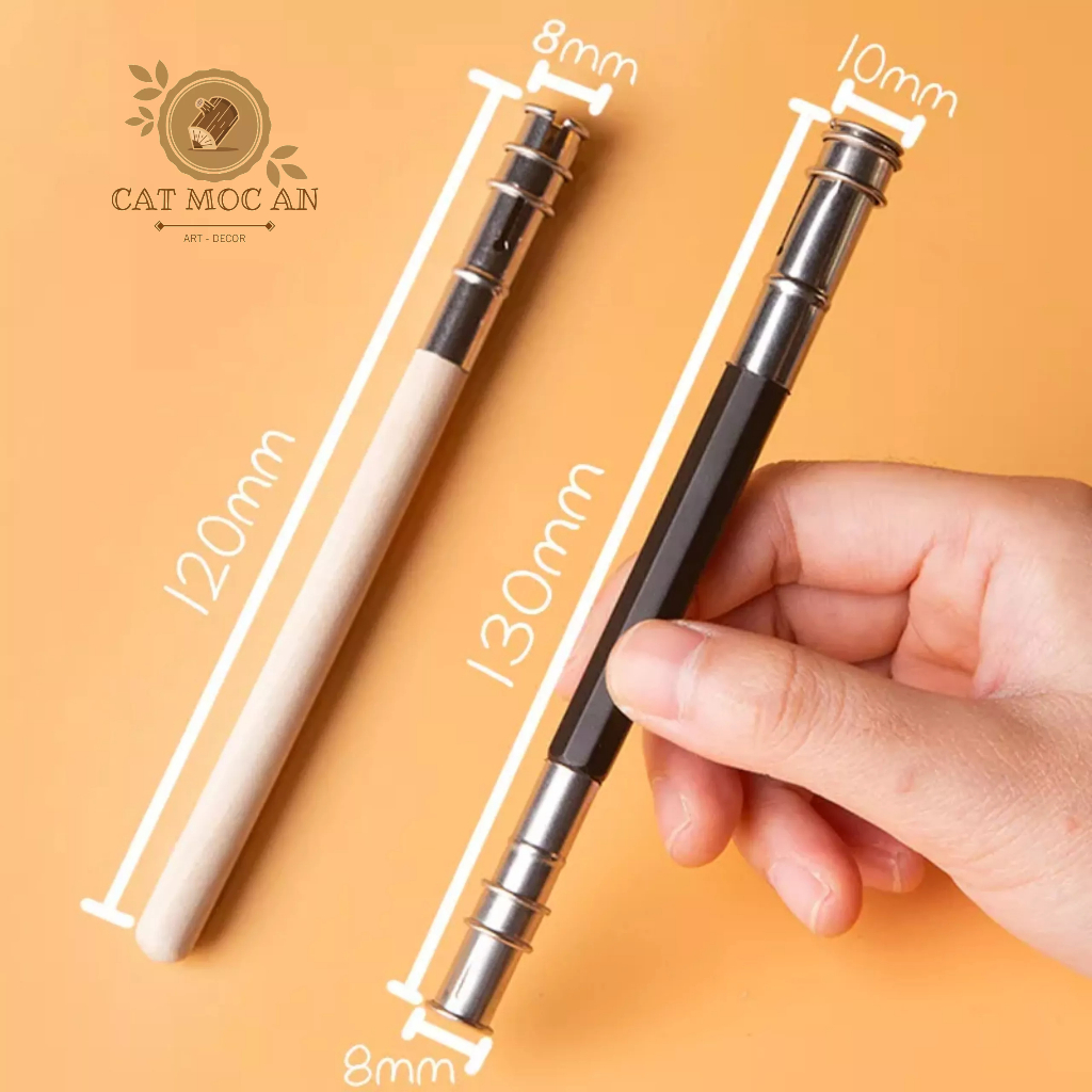 ĐẦU NỐI DÀI BÚT CHÌ -  LOẠI NHỰA ĐEN 2 ĐẦU