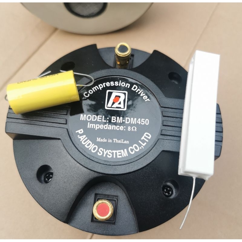 Giá 1 cái 248k Treble 450 dAUDIO kèm tụ lọc trở sứ thay thế được cho tất cả các loại loa treble sài răng ren vặn