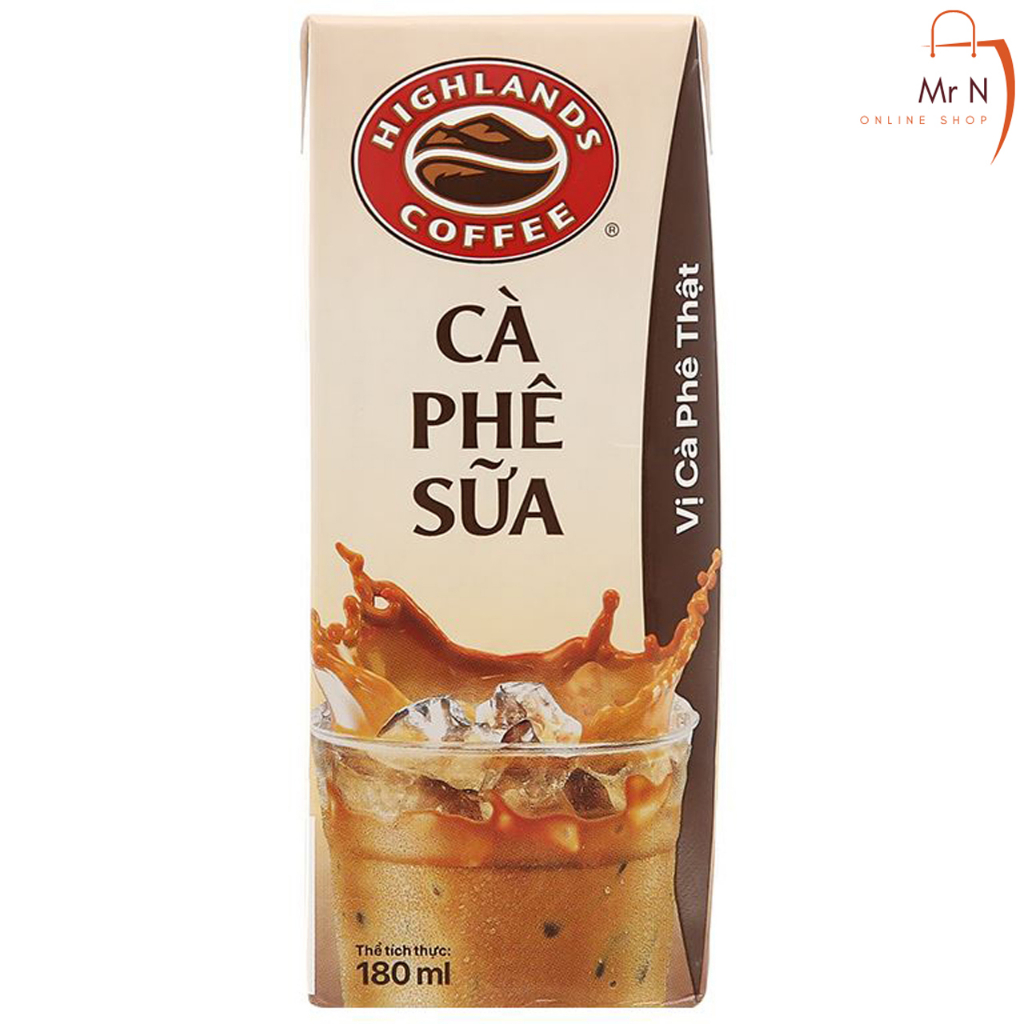 Thùng 48 hộp Cà phê sữa Highlands Coffee 180ml / hộp