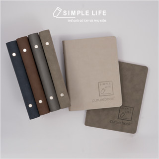  Sổ Còng Da 8 chấu Aibasic A5 B5 A4 Kèm Ruột Giấy Refill Làm Sổ Tay Planner Văn Phòng Phẩm Sổ Tay Futurebook 