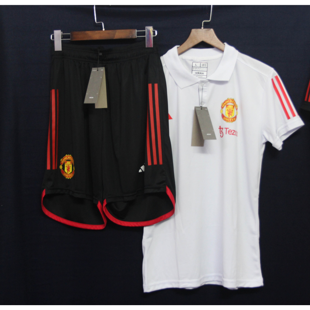 POLO MU 2023/24 - 2 MÀU ĐEN / TRẮNG MỚI