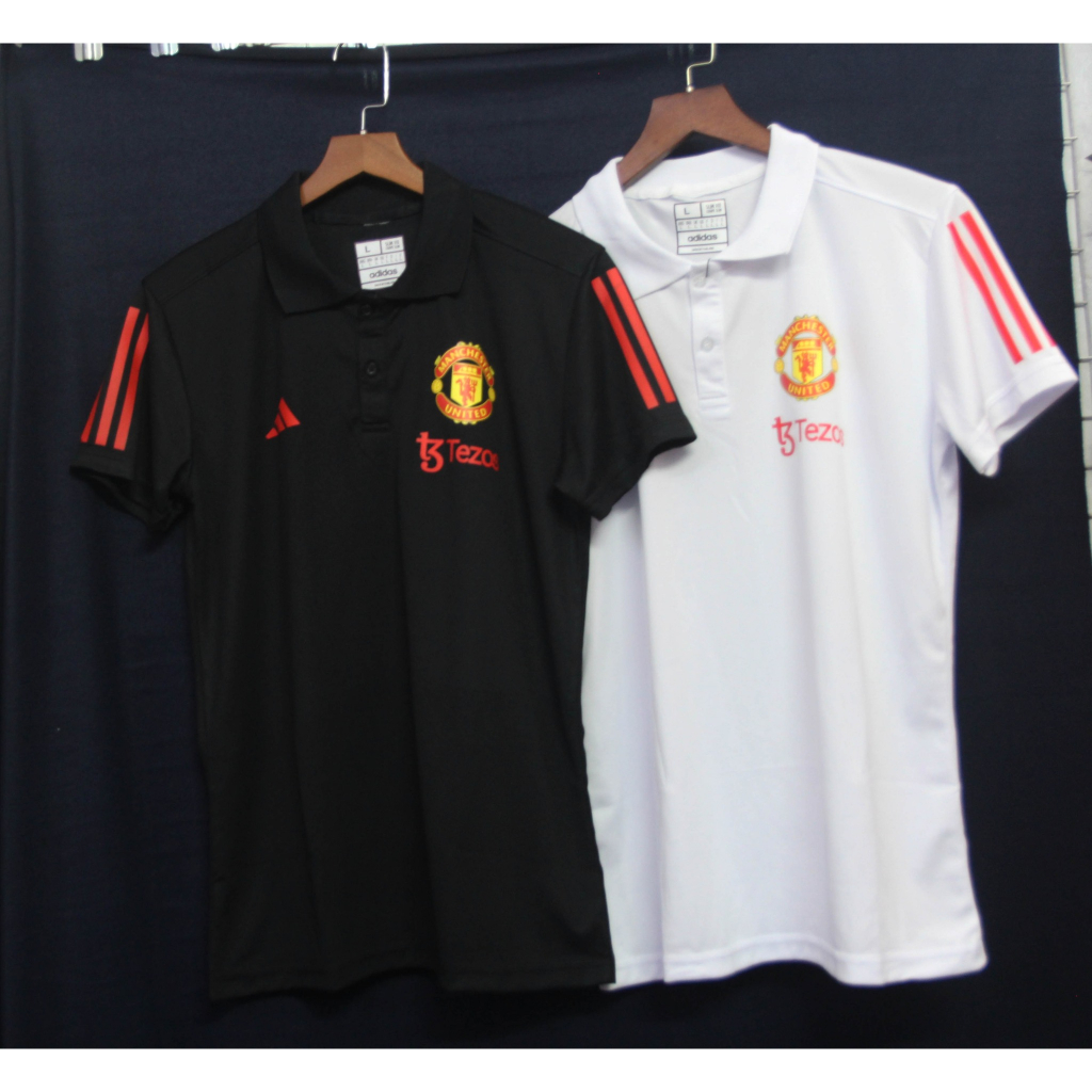 POLO MU 2023/24 - 2 MÀU ĐEN / TRẮNG MỚI