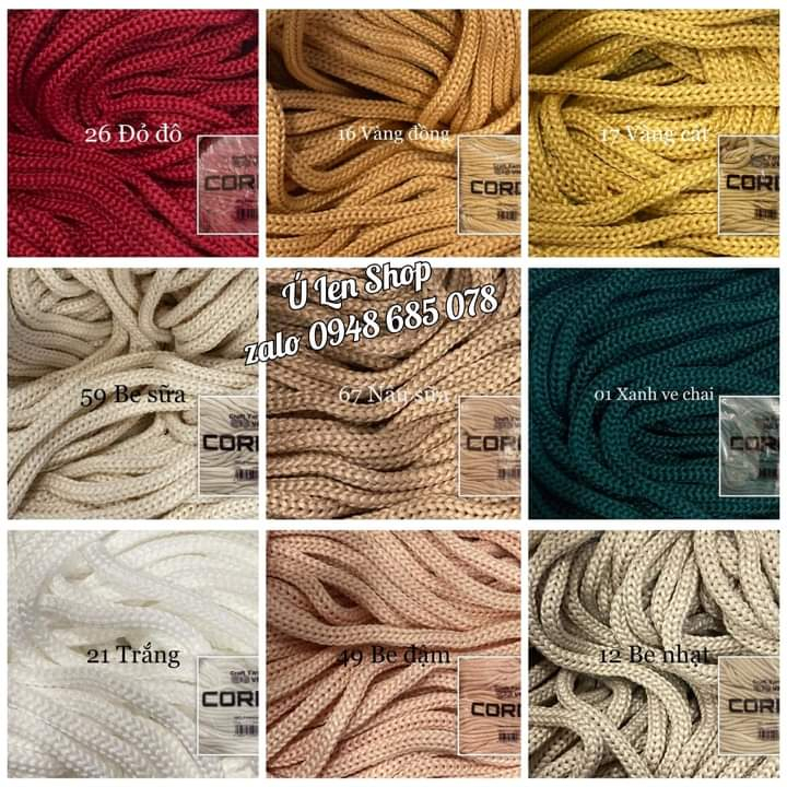 Dệt trơn 3mm Craft Yarn VN