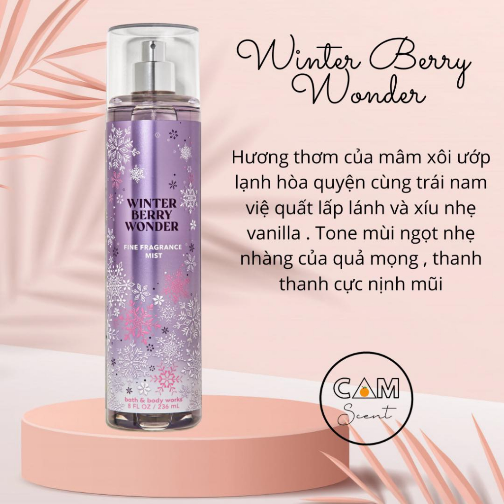 Xịt Thơm BodyMist Bath and Body Works - Winter Berry Wonder