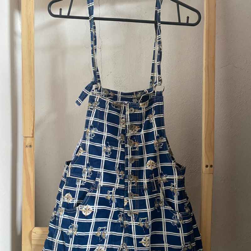 2hand yếm hoạ tiết caro xịn eo 83 171