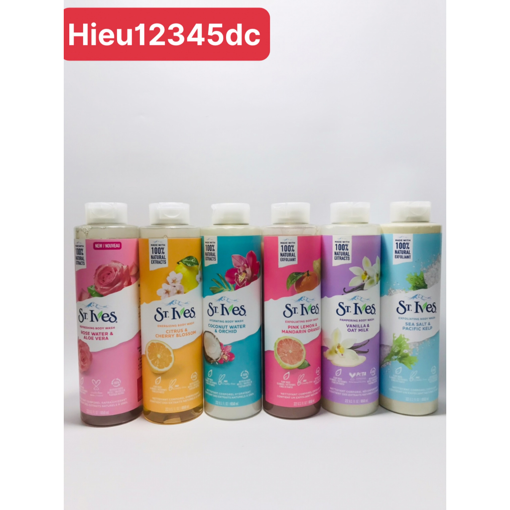 Combo 2 chai Sữa tắm dưỡng da St.Ives 650ml