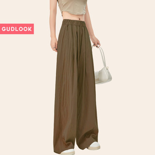 Quần Đũi Nữ GUDLOOK Suông Rộng Cạp Chun Cao Tôn Dáng Chất Mát