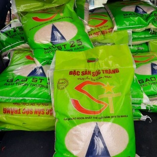 Gạo st25 đặc sản sóc trăng bao 5kg và 10kg