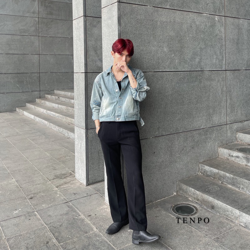 Áo Khoác Bò Form Crop TENPO | Denim Jacket Crop AK02