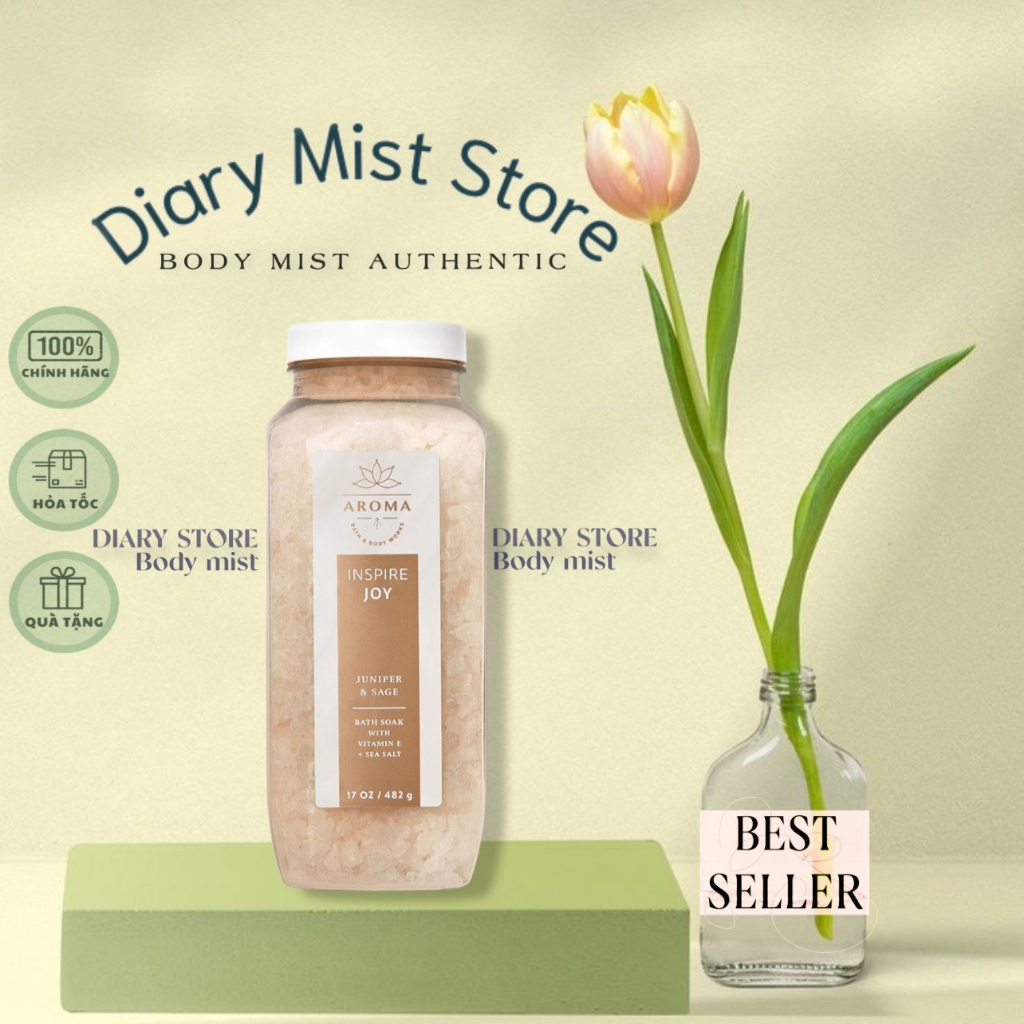 𝐃𝐢𝐚𝐫𝐲𝐦𝐢𝐬𝐭.𝐬𝐭𝐨𝐫𝐞 Muối tắm dưỡng thể Aroma Therapy Bath and Body Works - Juniper & Sage