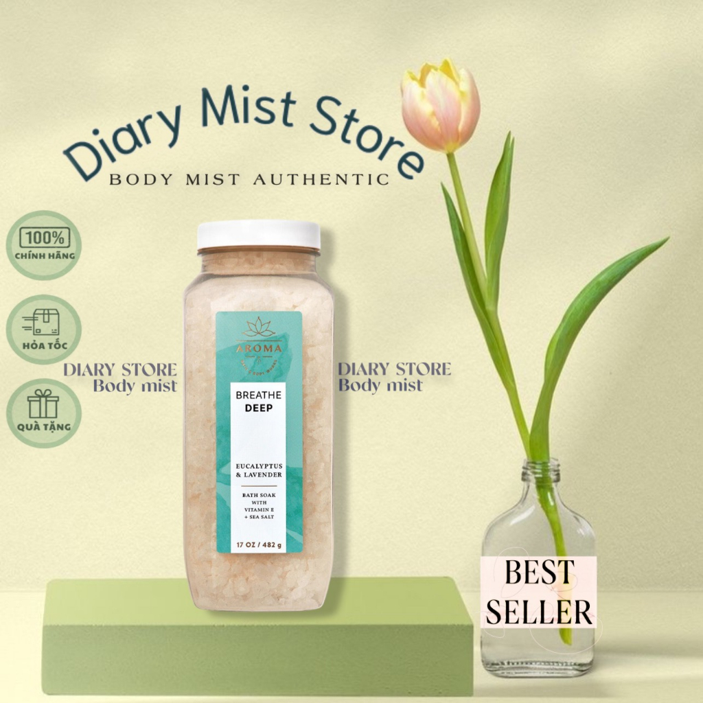 ?????????.????? Muối Tắm Dưỡng Thể Aroma Therapy Bath And Body Works - Eucalyptus & Lavender