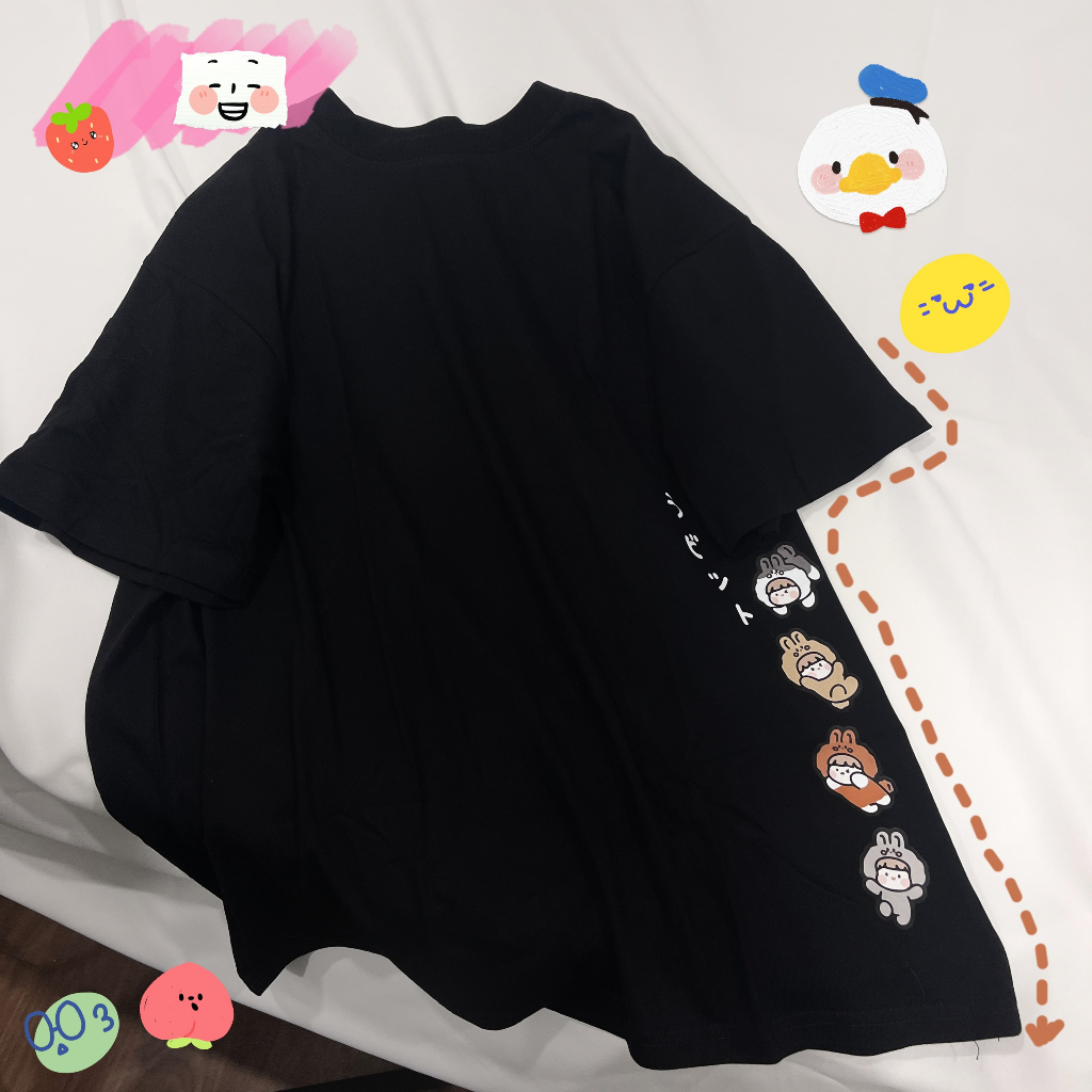 Áo Thun Tay lỡ 4 CHIBI KAWAII Cotton 100% Freesize Form rộng - Designed by Fiin