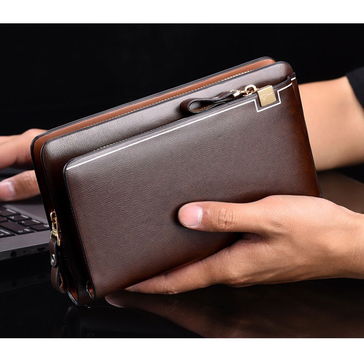 Ví da nam cầm tay San leather 0035