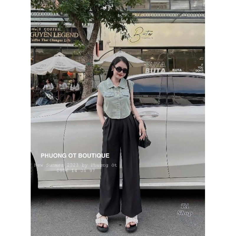 Áo sơmi jeans ngắn hàng QCL1