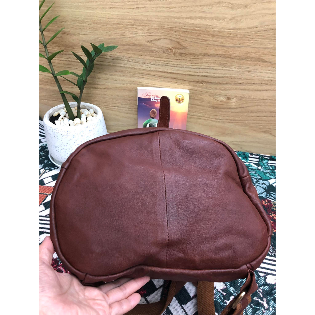 Balo nữ da thật, màu nâu bò, đã qua sử dụng