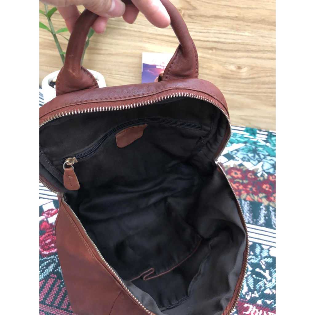 Balo nữ da thật, màu nâu bò, đã qua sử dụng