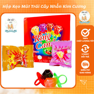 Hộp kẹo mút trái cây nhẫn kim cương - ăn vặt 492