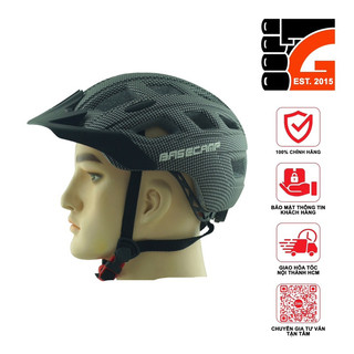 Nón bảo hiểm xe đạp chính hãng Basecamp B666 - Nhập khẩu - Ốp carbon
