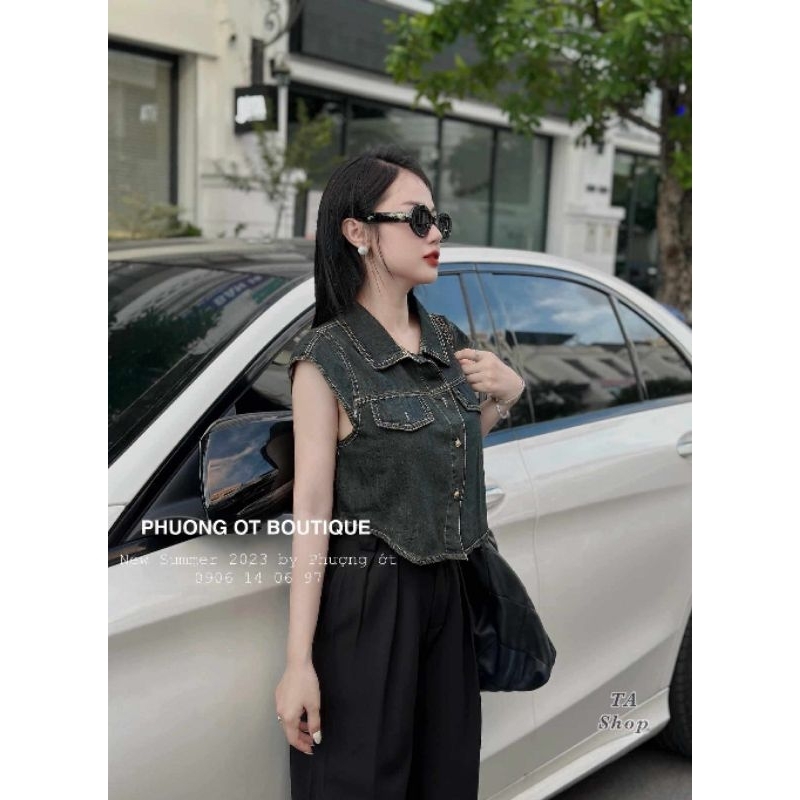 Áo sơmi jeans ngắn hàng QCL1