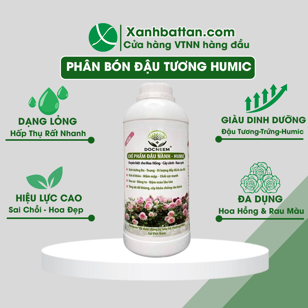 Phân Bón Đậu Tương (Đậu Nành) Trứng Chuối Chín Humic Lên Men Kích Chồi Tua Tủa, Mập Mầm, Hoa Chuẩn Phom