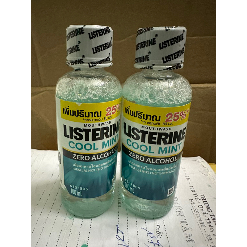 Nước súc miệng Listerine Cool Mint Zero Alcohol 100ml