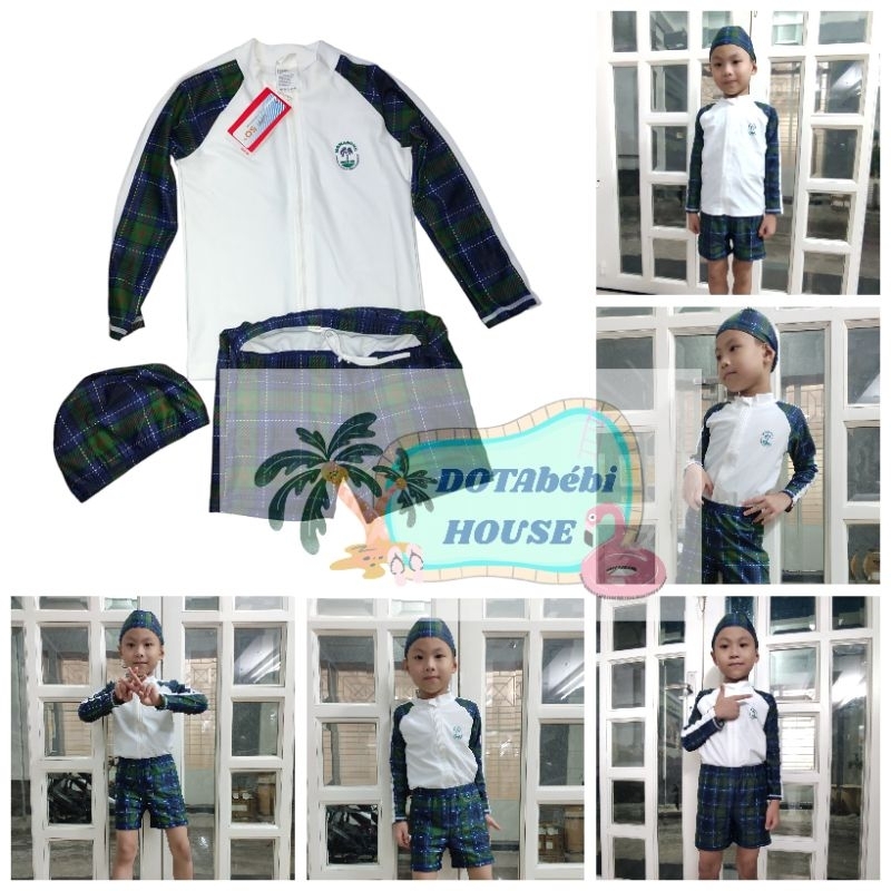 20-52kg tặng nón Đồ bơi rời tay dài MOMASONG UPF 50+ size đại cho bé trai cho nam người lớn mã SW0731 - DOTAbébi HOUSE