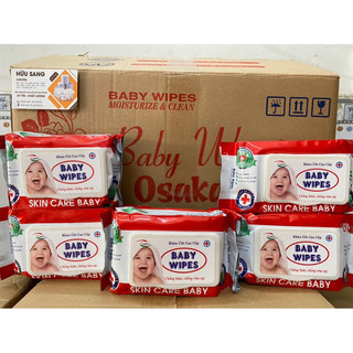 Combo 20 gói khăn ướt baby wipes 80g khổ giấy lớn