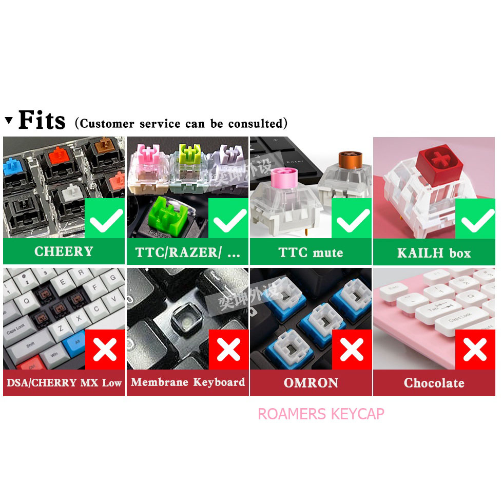 Nút Bàn Phím Cơ Mông Mèo Gấu Thỏ Phím Lẻ Keycap