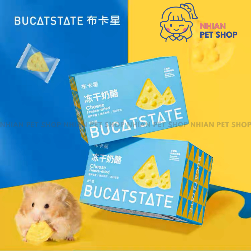 Hộp 8 Phô Mai Đông Lạnh Hamster Dinh Dưỡng Hổ Trợ Mài Răng Hãng BUCATSTATE