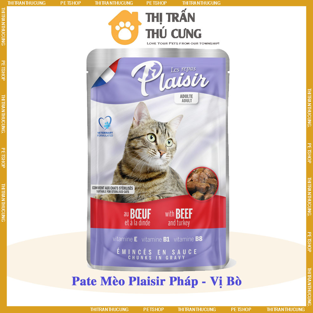 Pate Mèo Cao Cấp Les Repas PLAISIR 100g Xuất Xứ Pháp