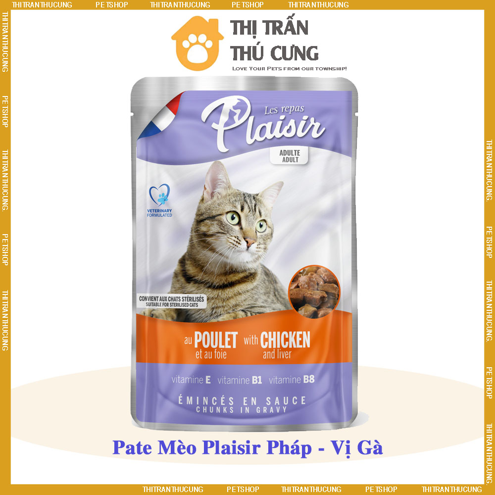 Pate Mèo Cao Cấp Les Repas PLAISIR 100g Xuất Xứ Pháp