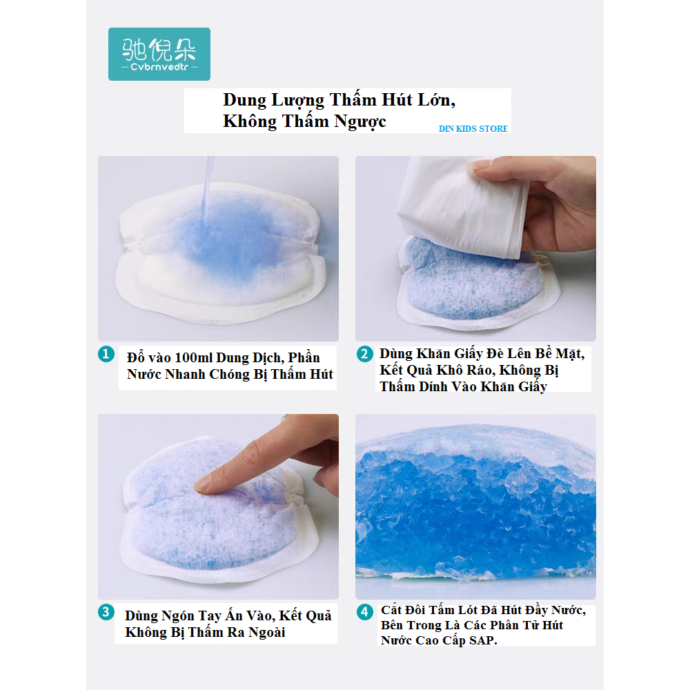 Miếng Lót Thấm Sữa Cao Cấp Khô Thoáng Bảo Vệ Mẹ và Bé Chinido