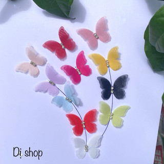 Sét 5 bướm trang trí 2 lớp size 3.5cm