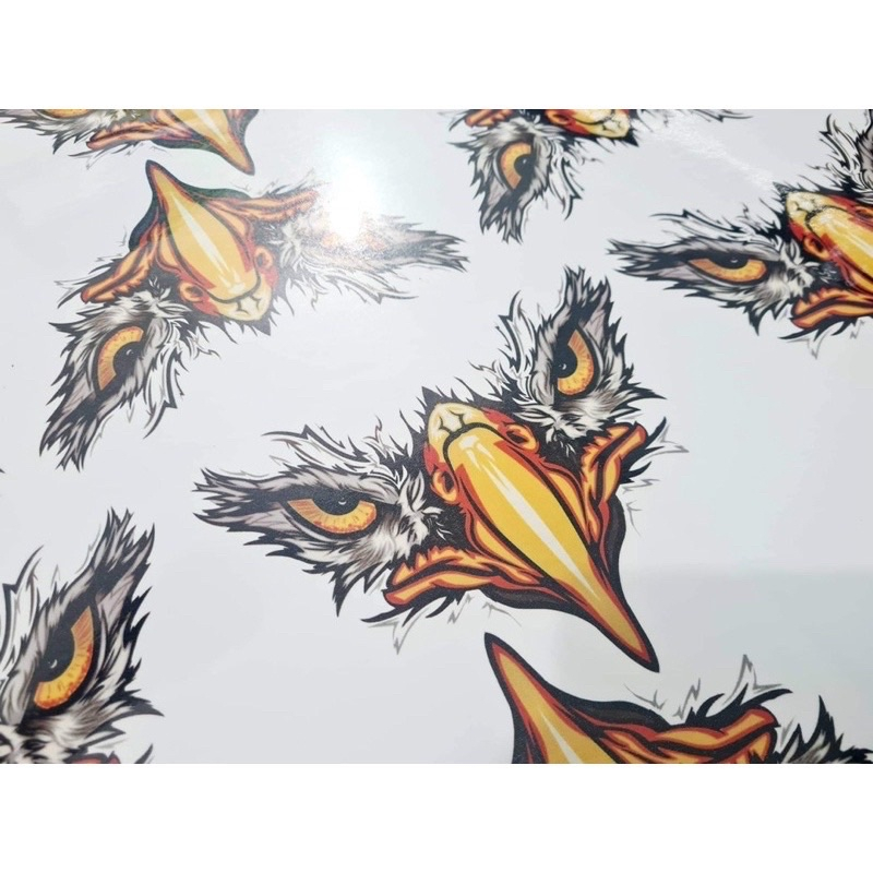 Tem Dán Xe Team Dán Xe Tem Decal Trang Trí Mặt Lạ Các Loại Xe Mẫu Đại Bàng 3D - Tem 3 Lớp Chống Nước