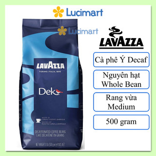  Cà phê Ý Lavazza Decaf nguyên hạt Dek Whole Bean Coffee gói 500g  Hàng Mỹ  
