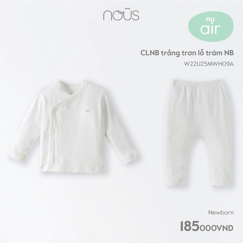 Bộ dài tay và body sơ sinh Nous siêu đẹp