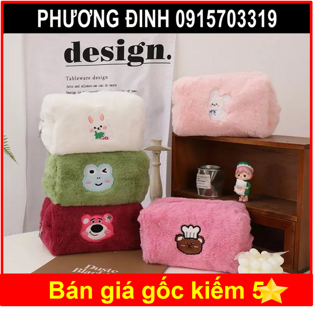 Túi đựng mỹ phẩm, đồ trang điểm GẤU DÂU LOSTO BENTOY MILKJOY