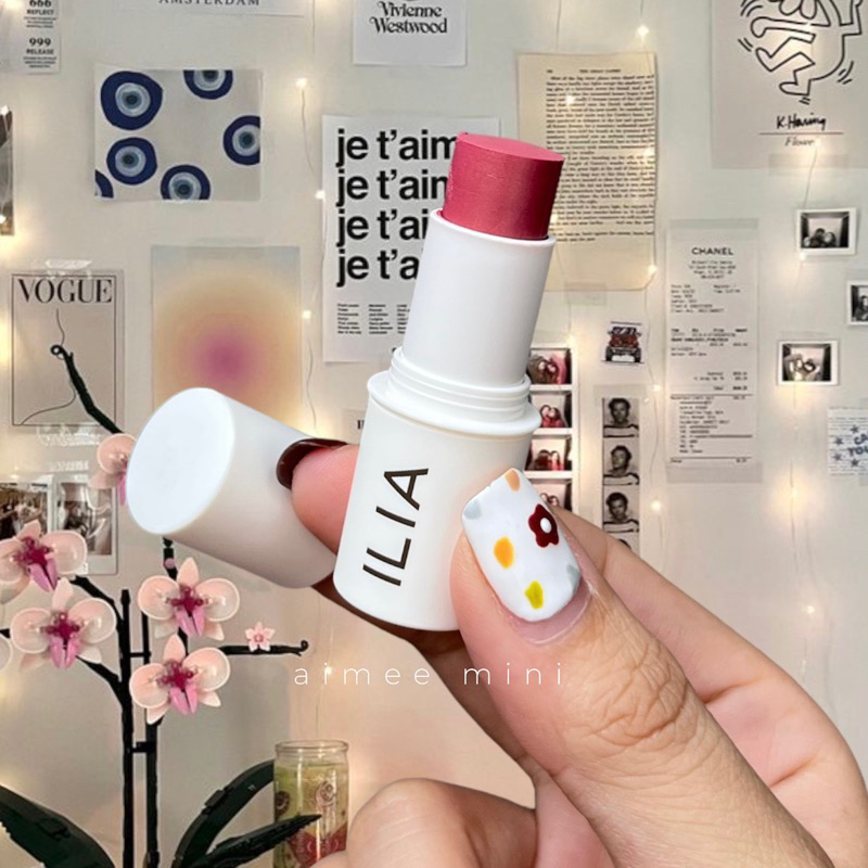 Set Make up ILIA má hồng và mascara minisize