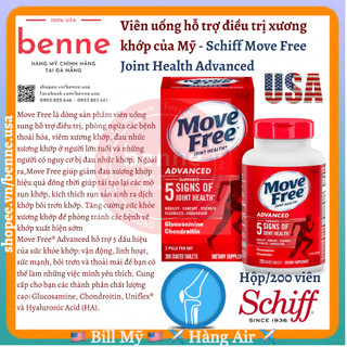 [Bill Mỹ, Air] Viên uống hỗ trợ xương khớp Schiff Move Free Joint Health Advanced Glucosamine + Chondroitin