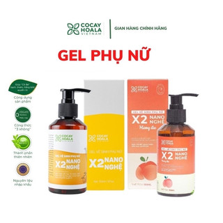 GEL vệ sinh phụ nữ X2 NANO NGHỆ HƯƠNG ĐÀO CỎ CÂY HOA LÁ chính hãng 150ml