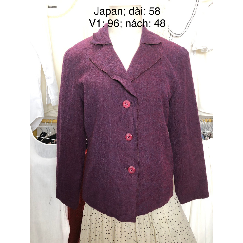 Áo khoác dạ ép, dạ tweed si tuyển 2hand dài tay nhiều mầu nhiều mẫu