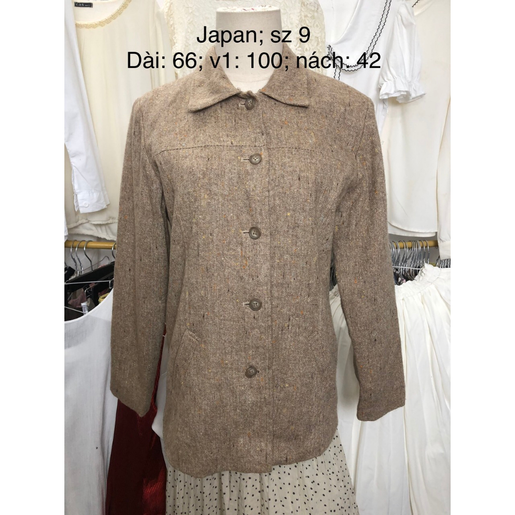 Áo khoác dạ ép, dạ tweed si tuyển 2hand dài tay nhiều mầu nhiều mẫu