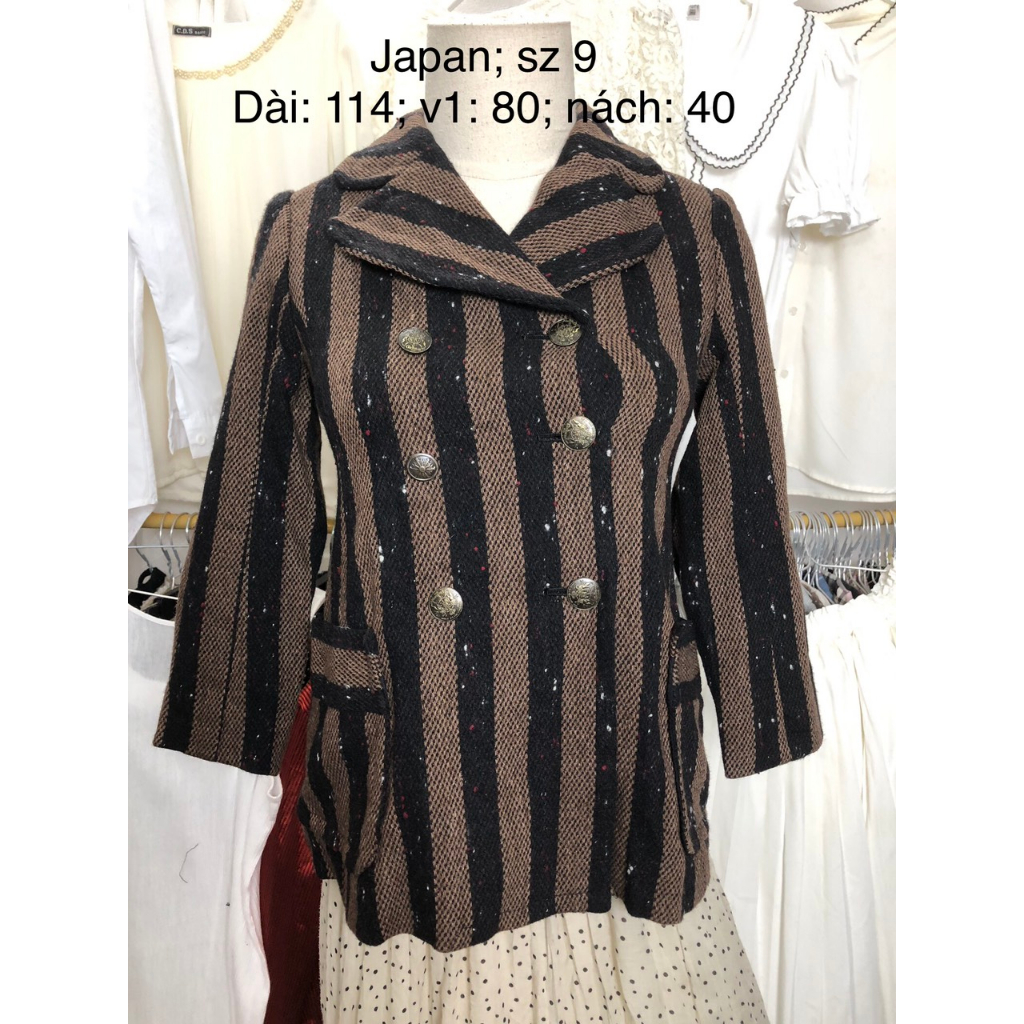 Áo khoác dạ ép, dạ tweed si tuyển 2hand dài tay nhiều mầu nhiều mẫu