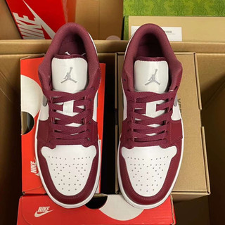 Giày Air Jordan 1 Low (White Bordeaux) (Best Quality)