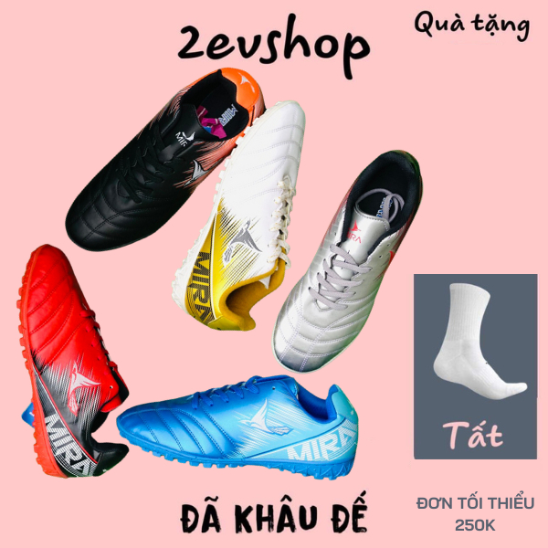 Giày đá bóng nam Mira Pro, giày đá banh cỏ nhân tạo cao cấp - 2EVSHOP