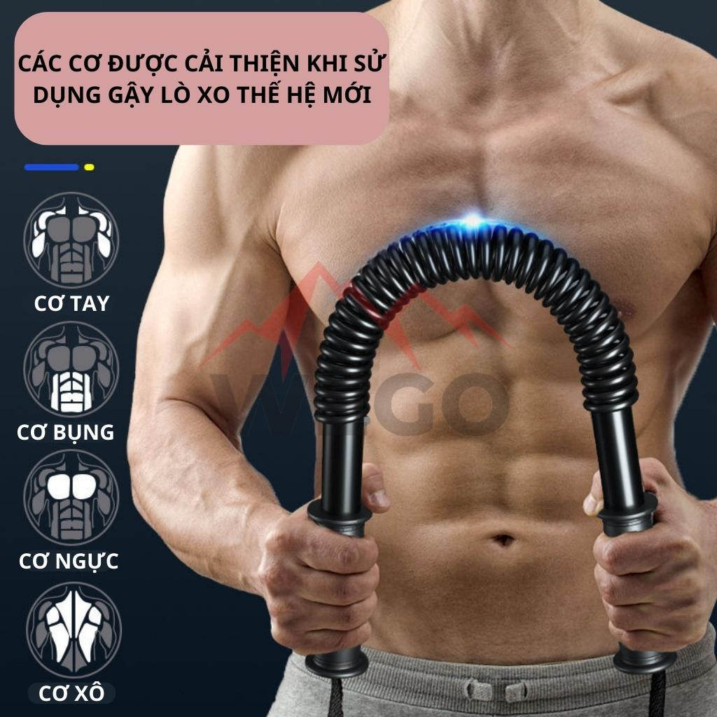 Gậy lò xo, gậy lò xo tập cơ tay, Gậy tập cơ tay bằng titan tập gym, thể dục, thể thao lực 20kg,25kg,30Kg,40kg,50kg,60kg