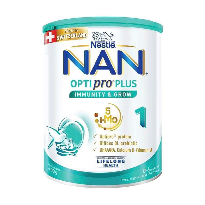 COMBO 12 lon (1 thùng) Sữa bột NAN OPTIPRO PLUS 1 - Lon 400g (Mẫu mới/Date 19/09/2026)