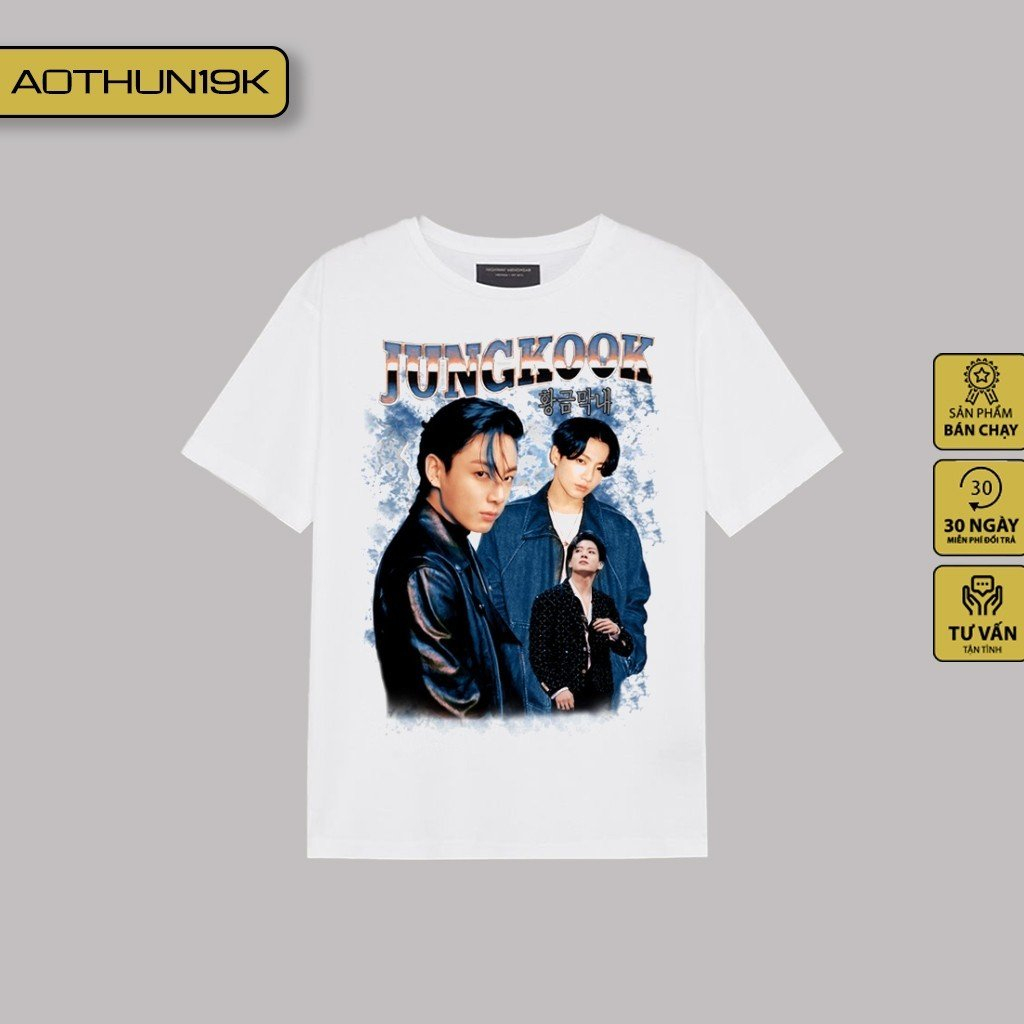 BST Áo thun in hình BTS mẫu hình idol Jongkook, nhóm nhạc idol hàn quốc